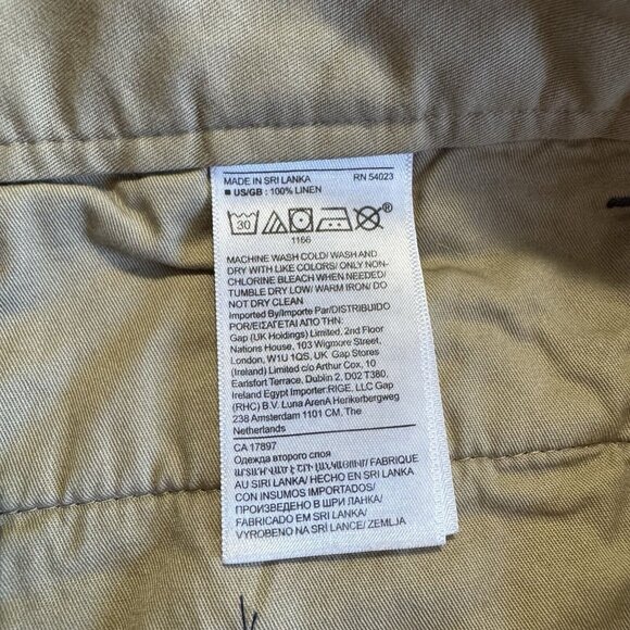 Banana Republic Shorts Mens 32 Blue 7 Inch Short 100% Linen Casual Chino - Picture 5 of 12